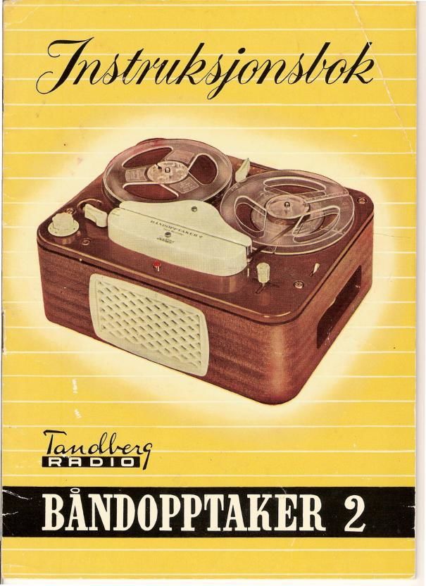 Tandberg Bandopptaker 2 Owners Manual