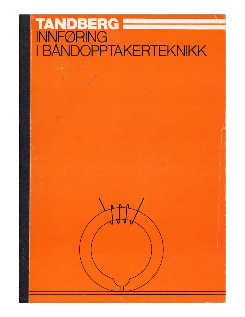 Tandberg Bandopptakerteknikk Owners Manual