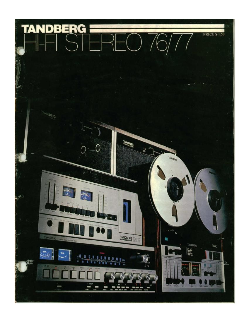 Tandberg Catalog 1976 1977