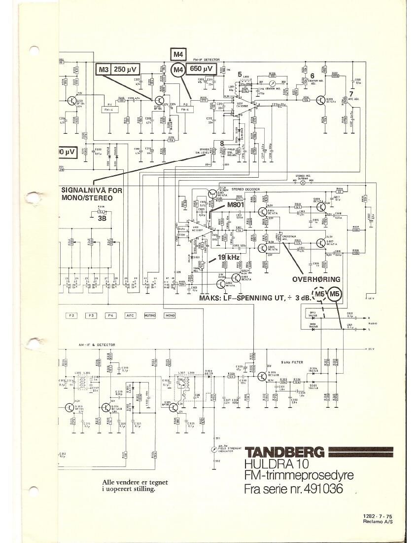 Tandberg Huldra 10 Schematic