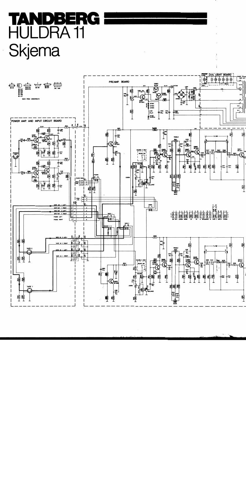 Tandberg Huldra 11 Schematic