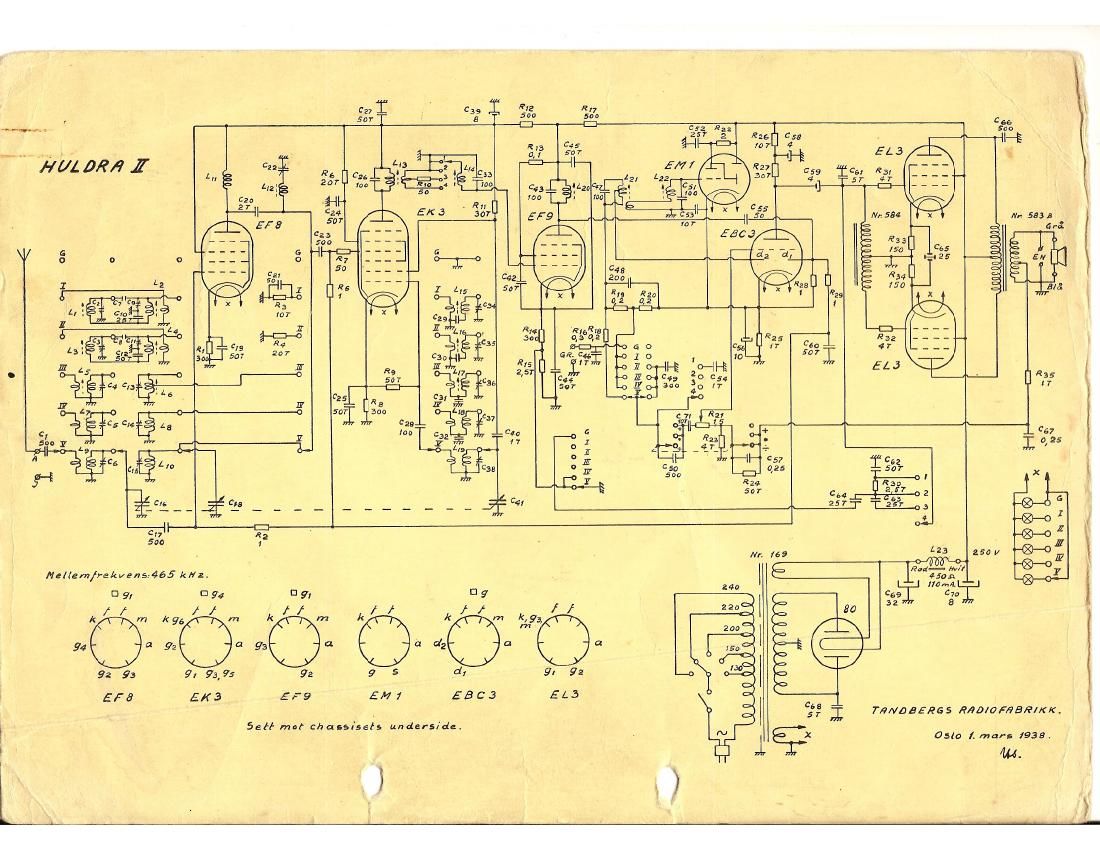 Tandberg Huldra 2 Schematic