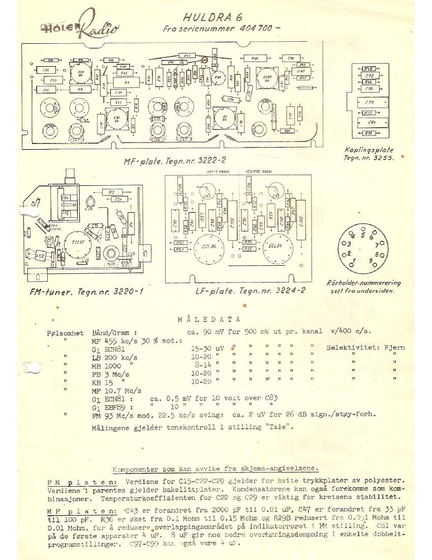 Tandberg Huldra 6 Schematic