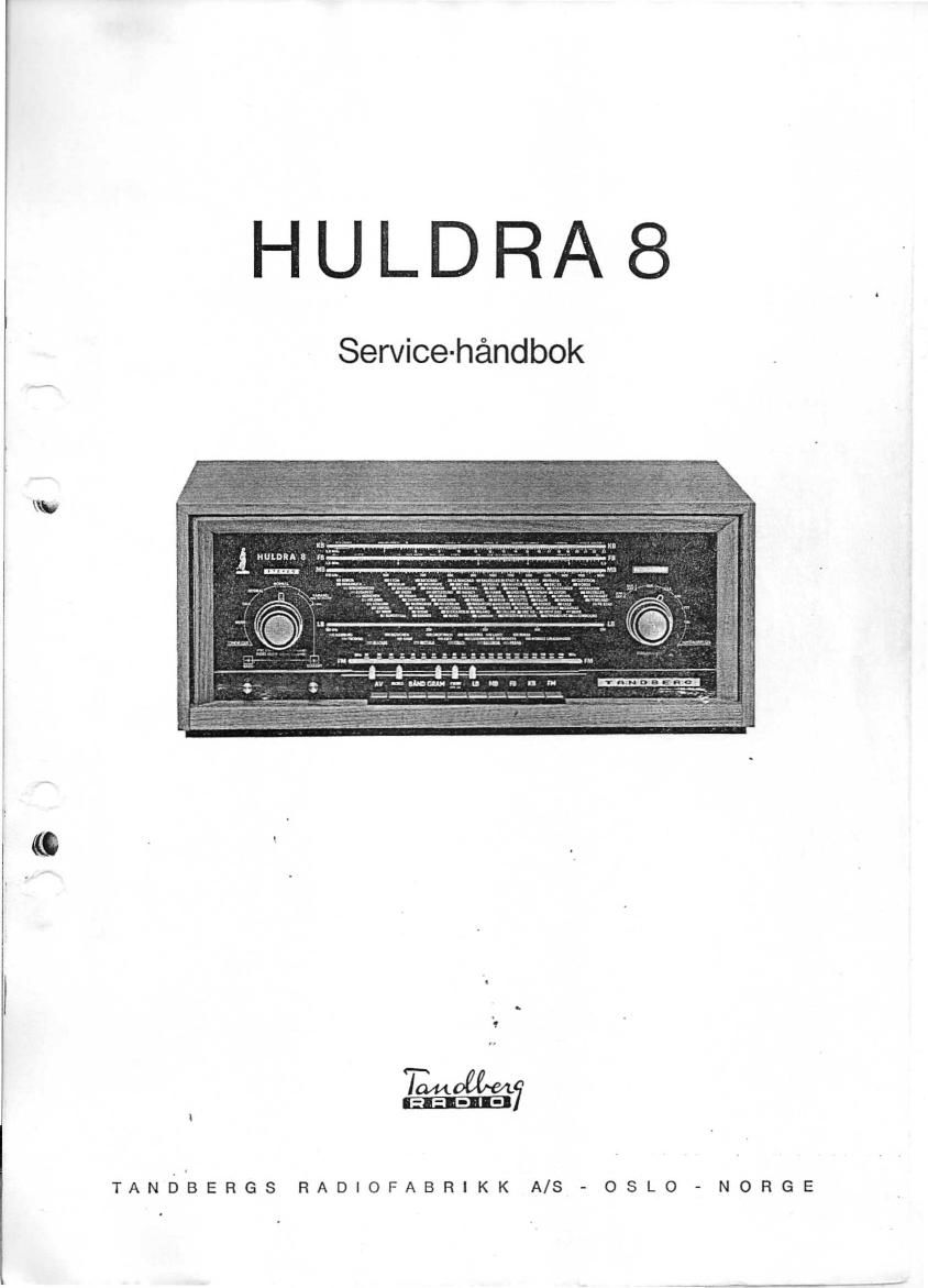 Tandberg Huldra 8 Service Manual