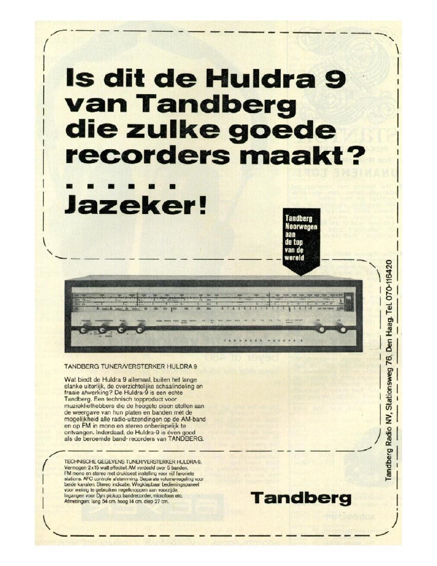 Tandberg Huldra 9 Article