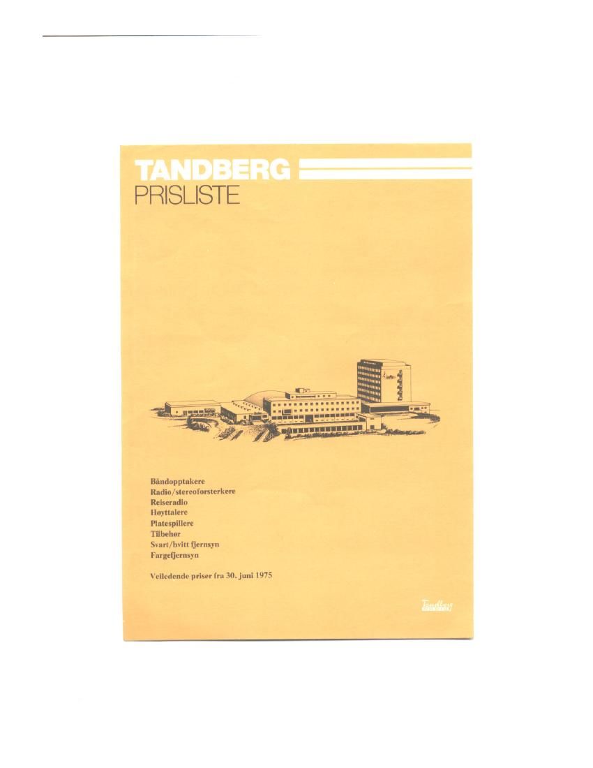 Tandberg Pricelist 1975 Article 1