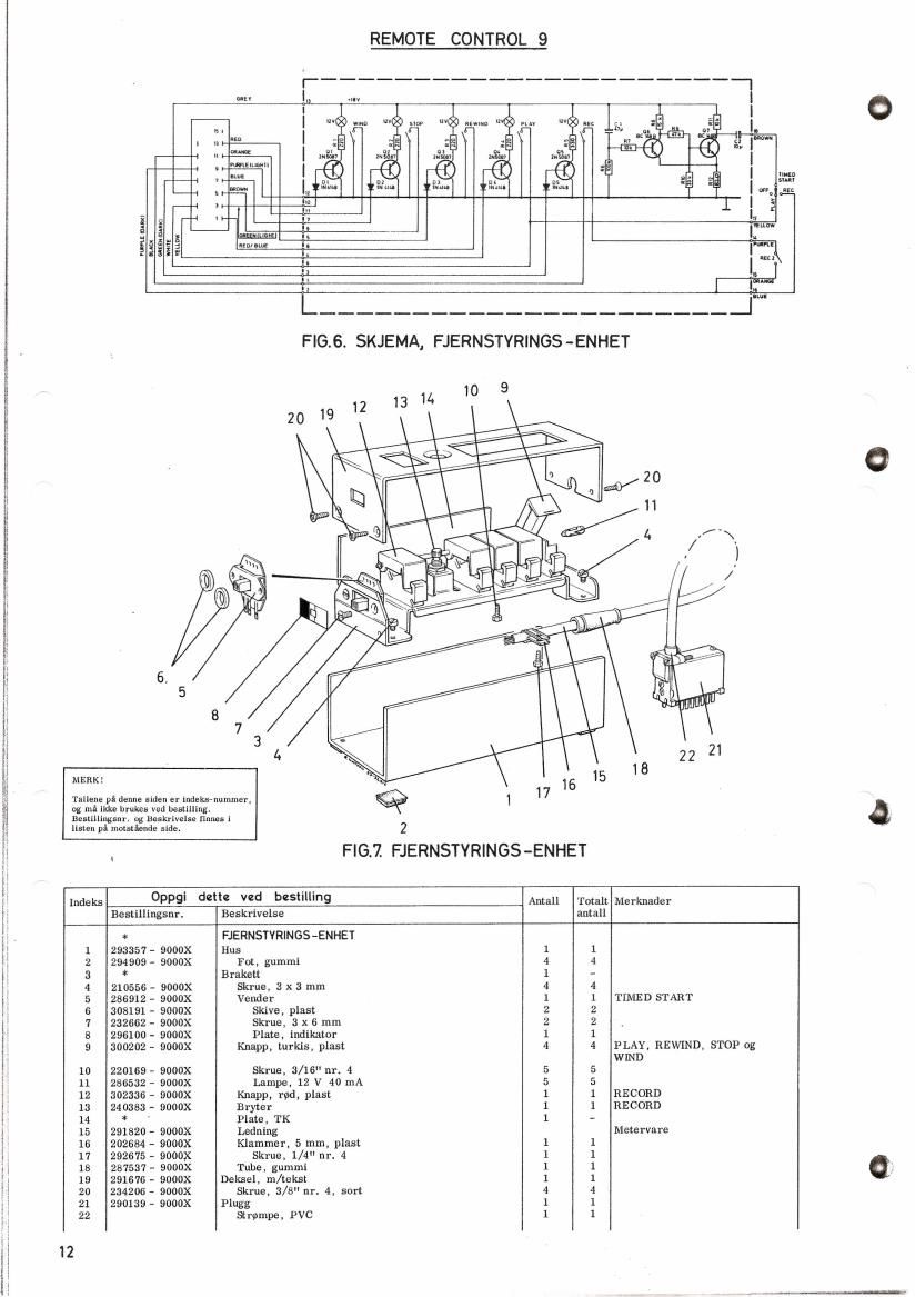 Tandberg RC 9 Schematic