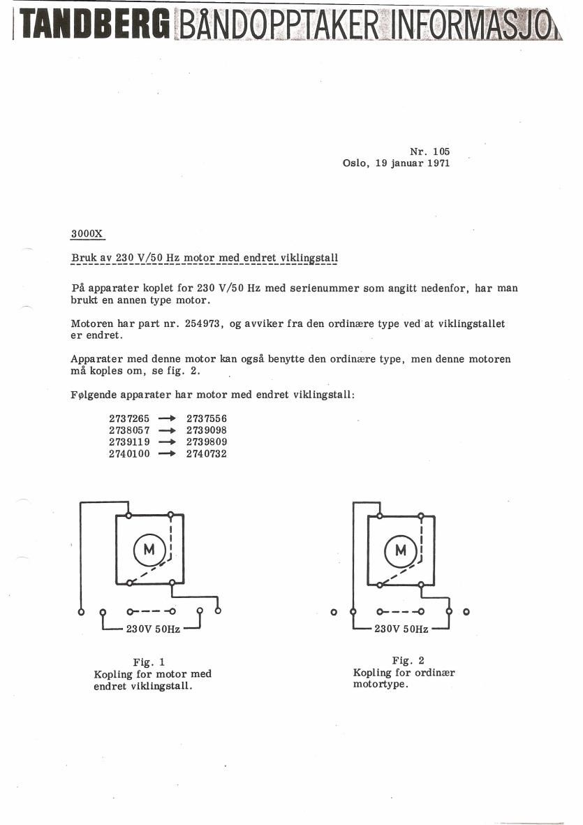 Tandberg Serviceinfo 1971 73 Service Manual