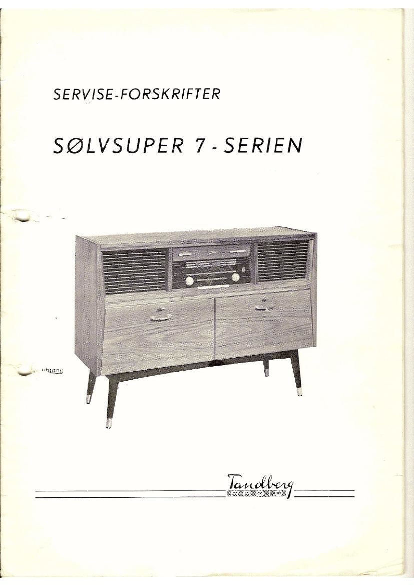 Tandberg Solvsuper 7 Service Manual