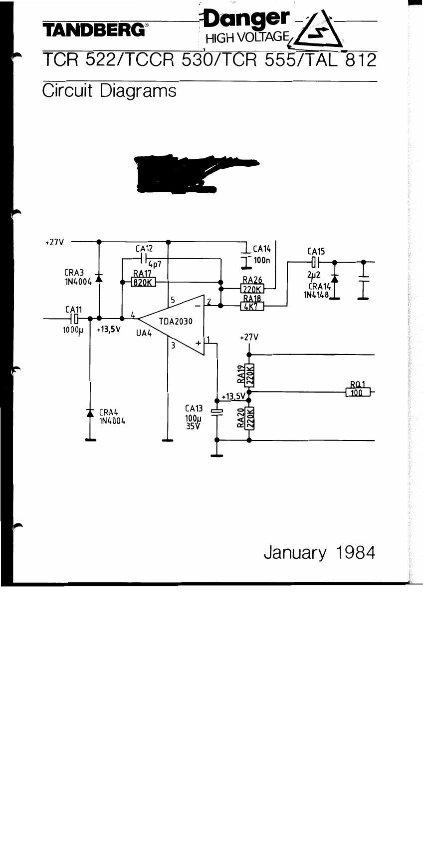 Tandberg TAL 812 Schematic