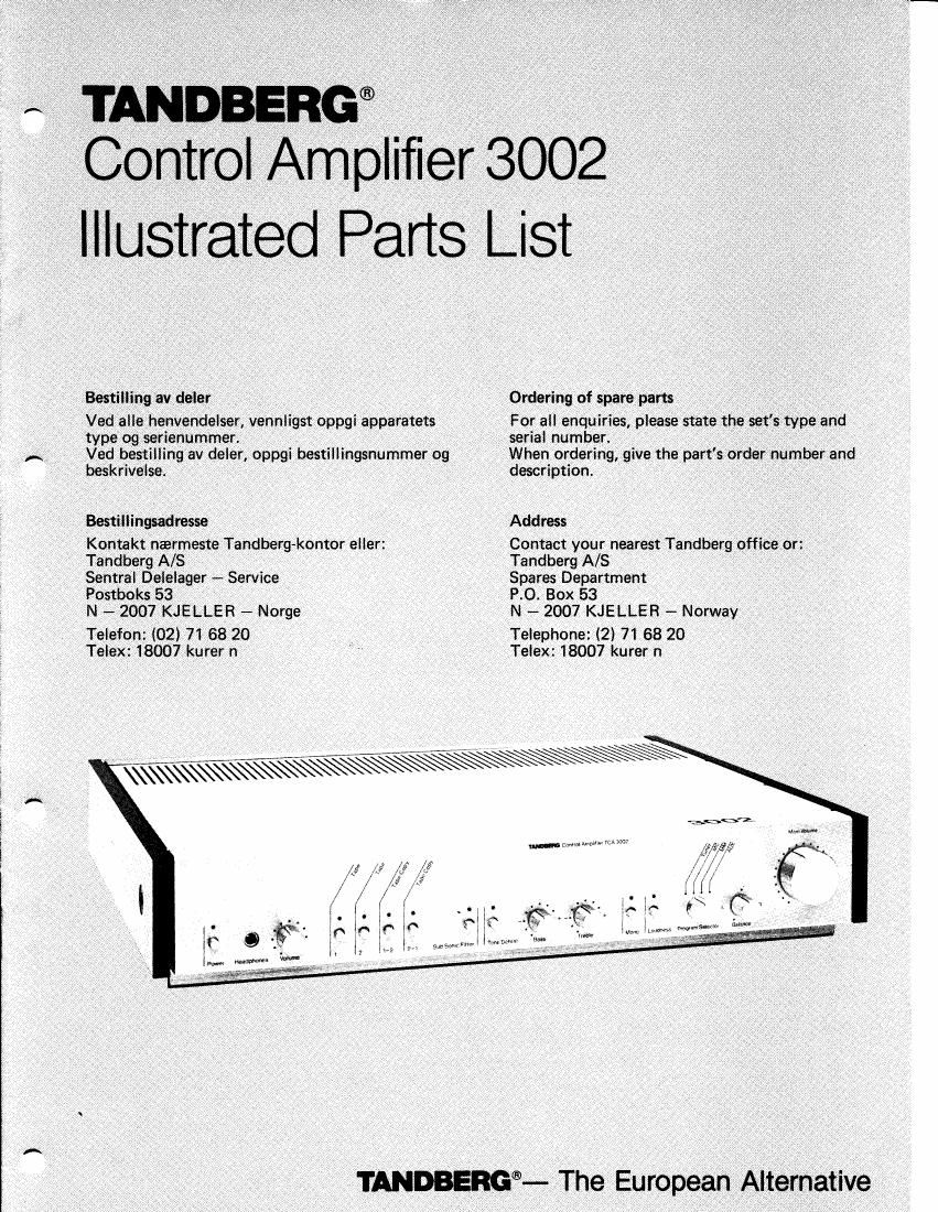 Tandberg TCA 3002 Service Manual 2