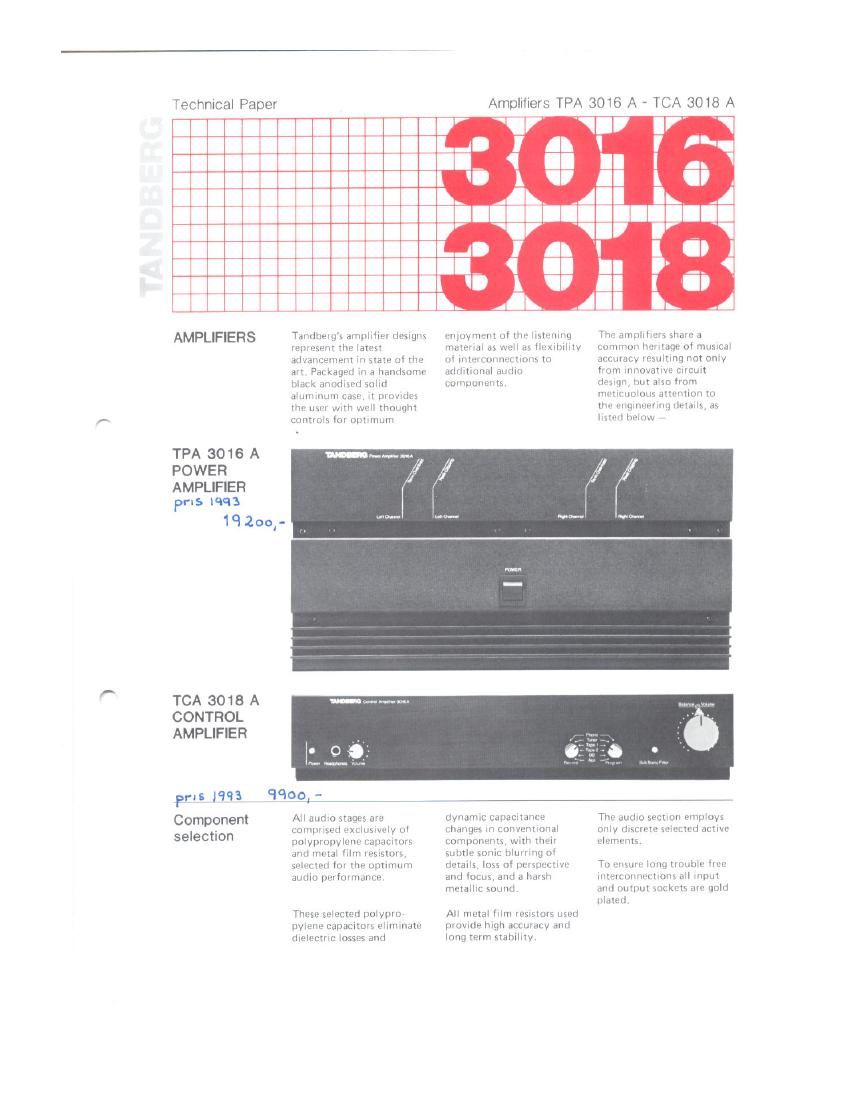 Tandberg TCA 3018 A Brochure 2