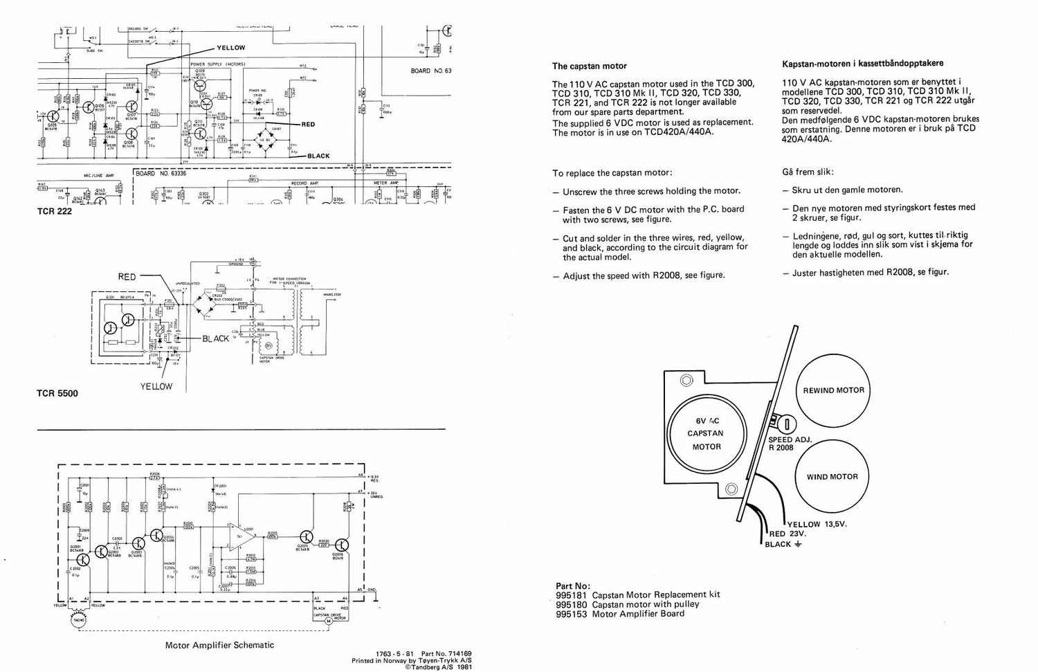 Tandberg TCD 300 Service Manual