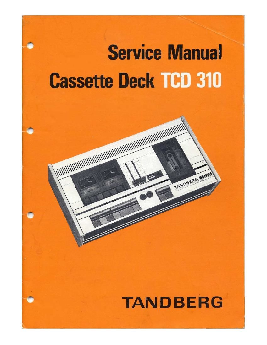 Tandberg TCD 310 Service Manual
