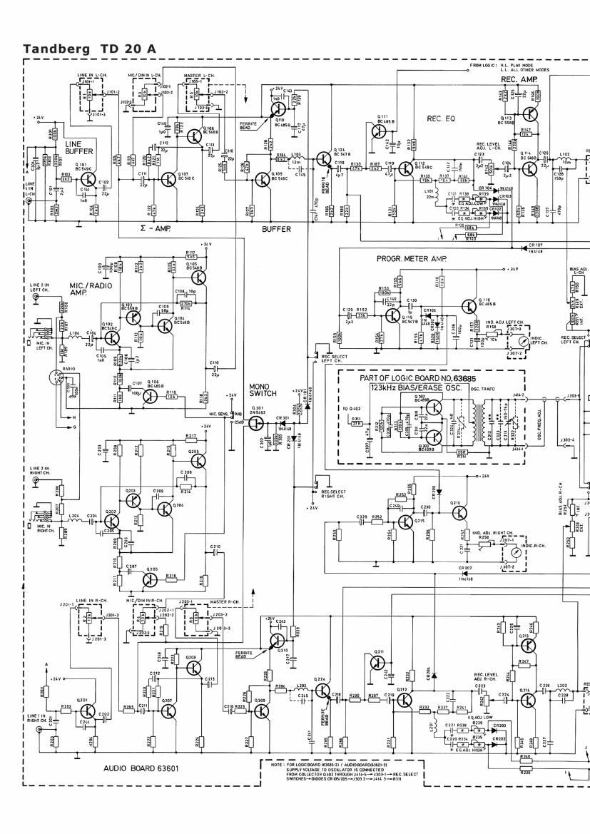 Tandberg TD 20 A Schematic