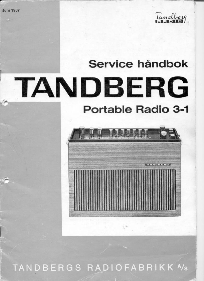 Tandberg TP 31 Service Manual