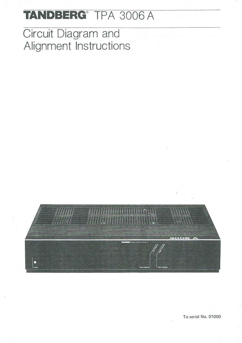 Tandberg TPA 3006 A Schematic