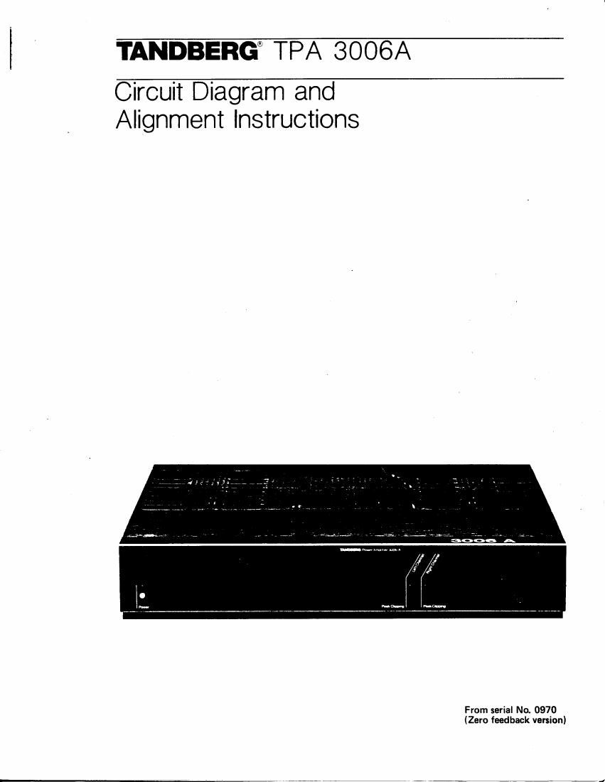 Tandberg TPA 3006 A Service Manual