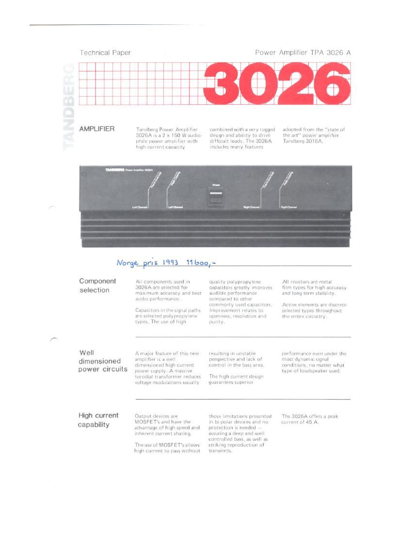 Tandberg TPA 3026 A Brochure 2