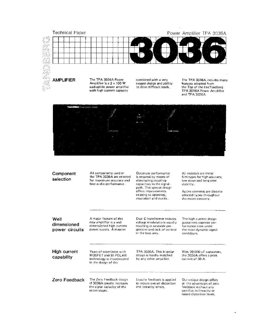 Tandberg TPA 3036 A Brochure