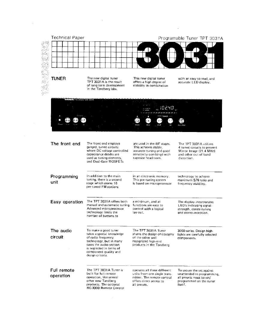 Tandberg TPT 3031 A Brochure 2