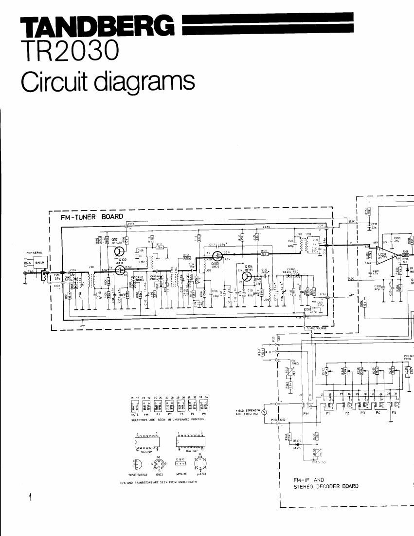 Tandberg TR 2030 Schematic