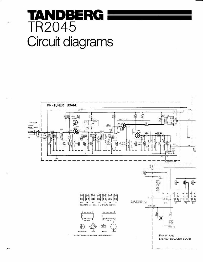 Tandberg TR 2045 Schematic