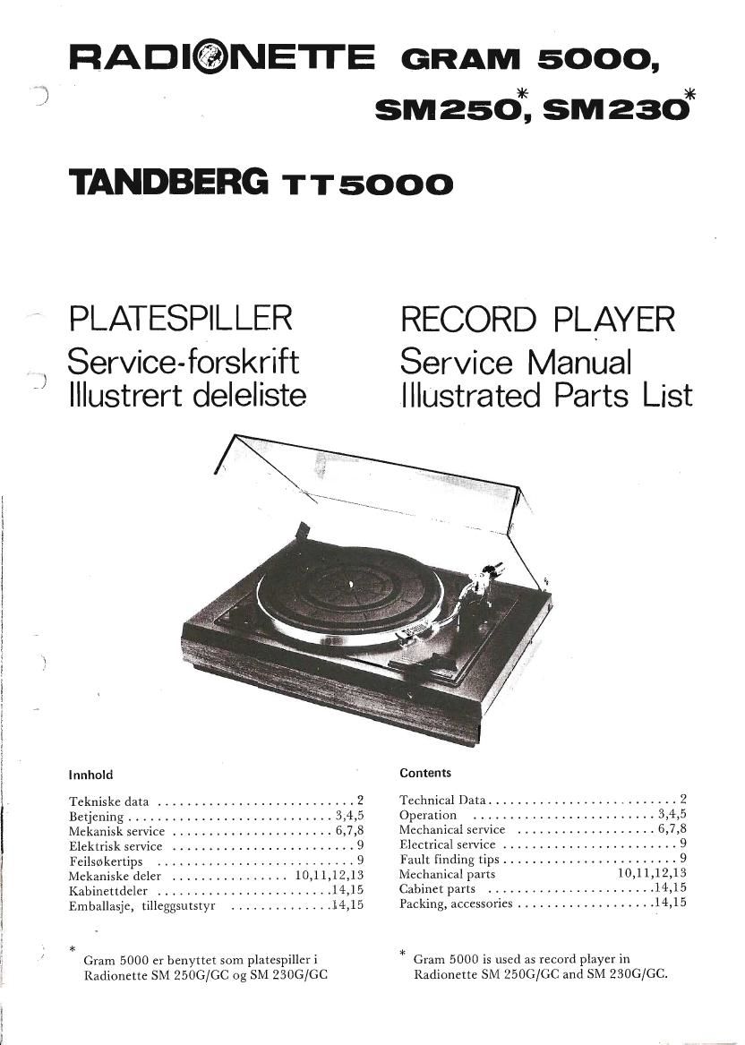 Tandberg TT 5000 Service Manual