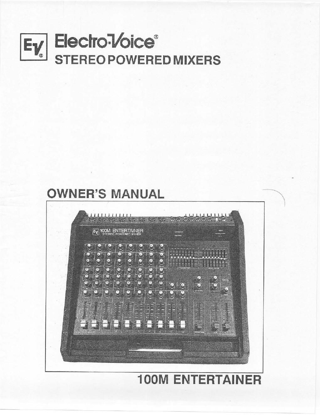 tapco 100 m owners manual