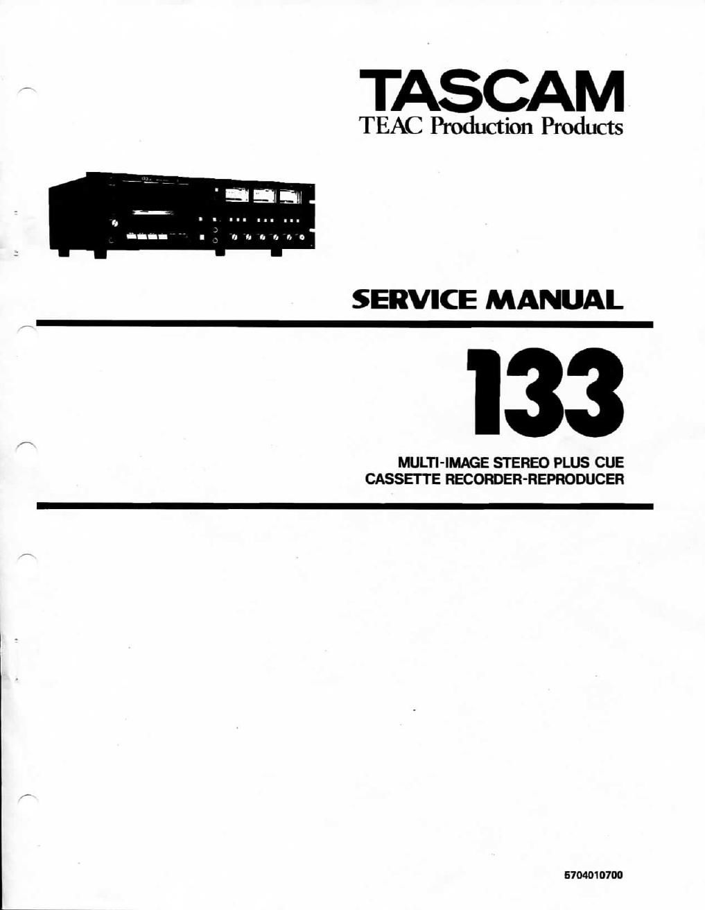 Tascam 133 Service Manual