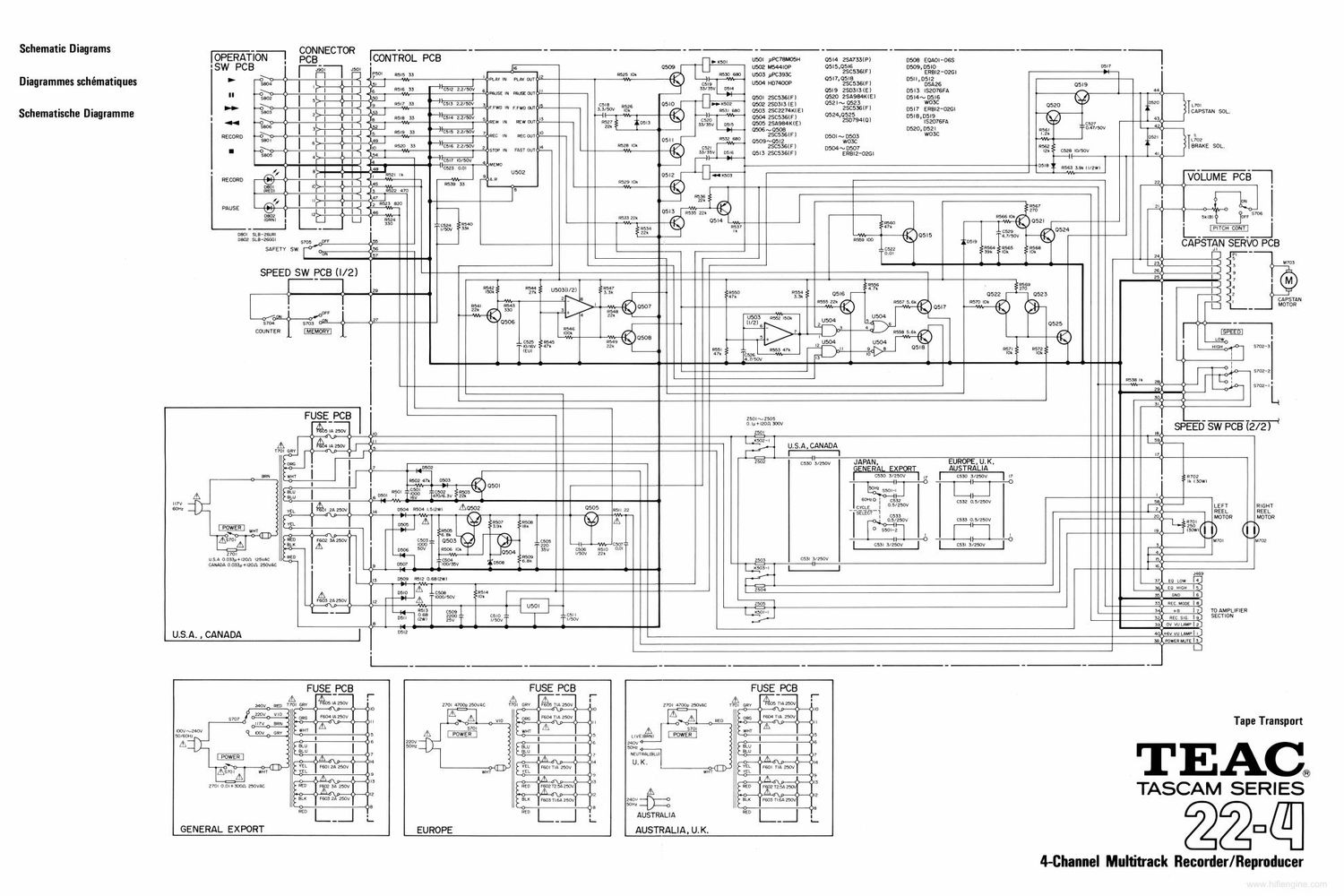 Tascam 22 4 Tape Deck Schematic