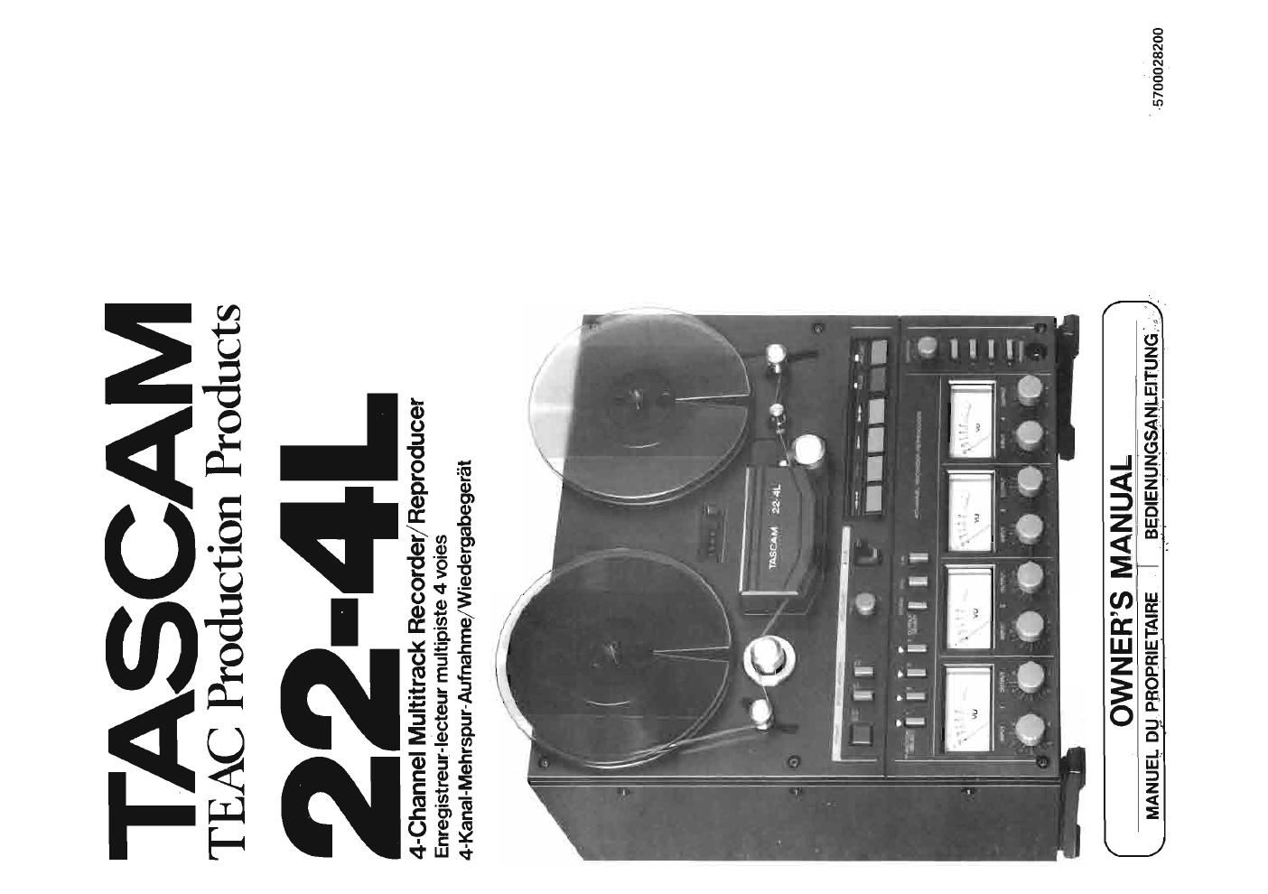 Tascam 22 4L Owners Manual