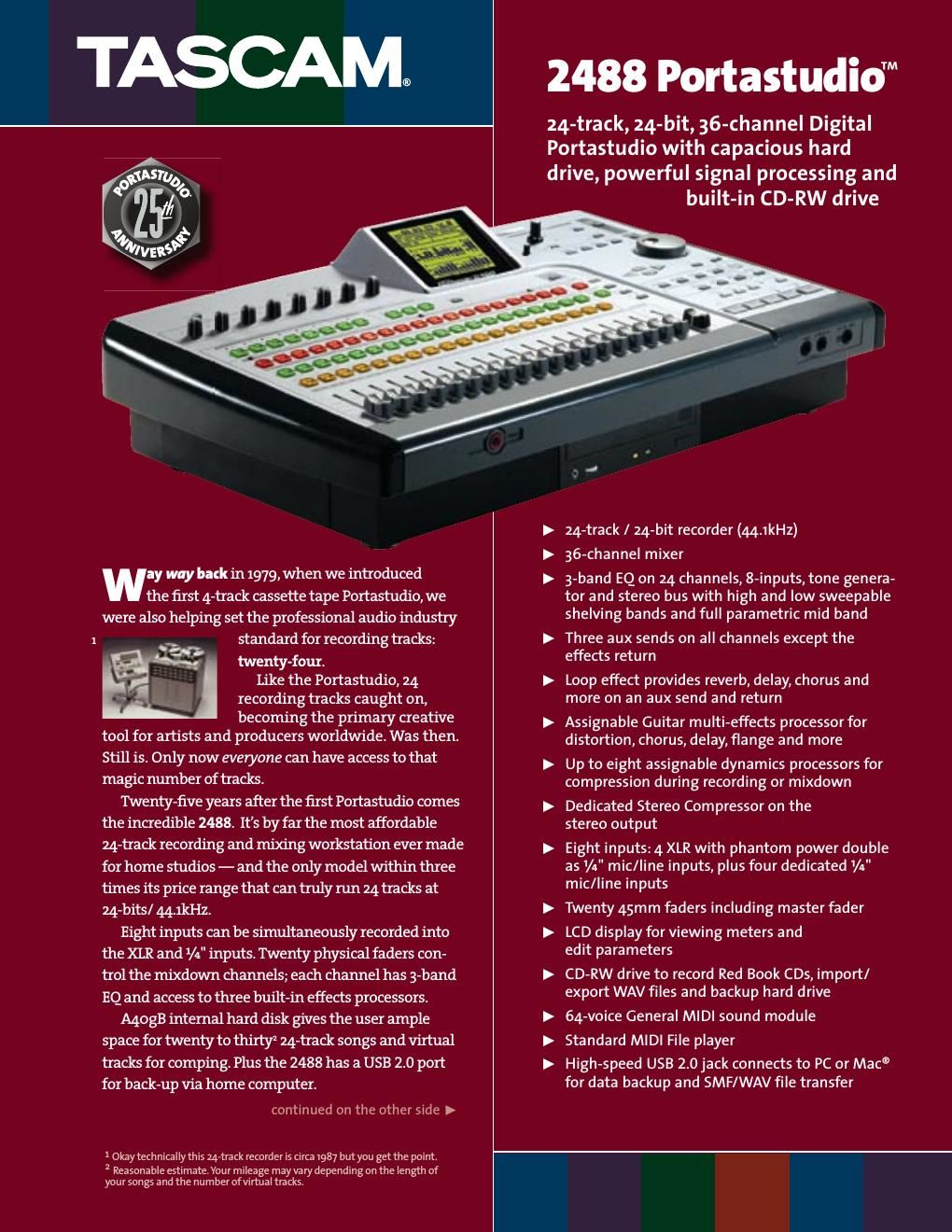 tascam 2488 brochure