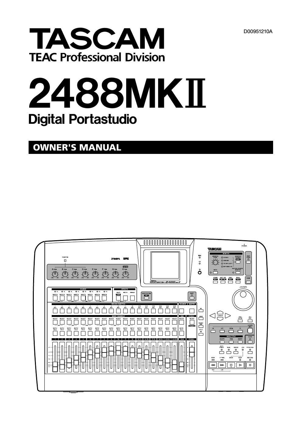 Tascam 2488MKII Manual