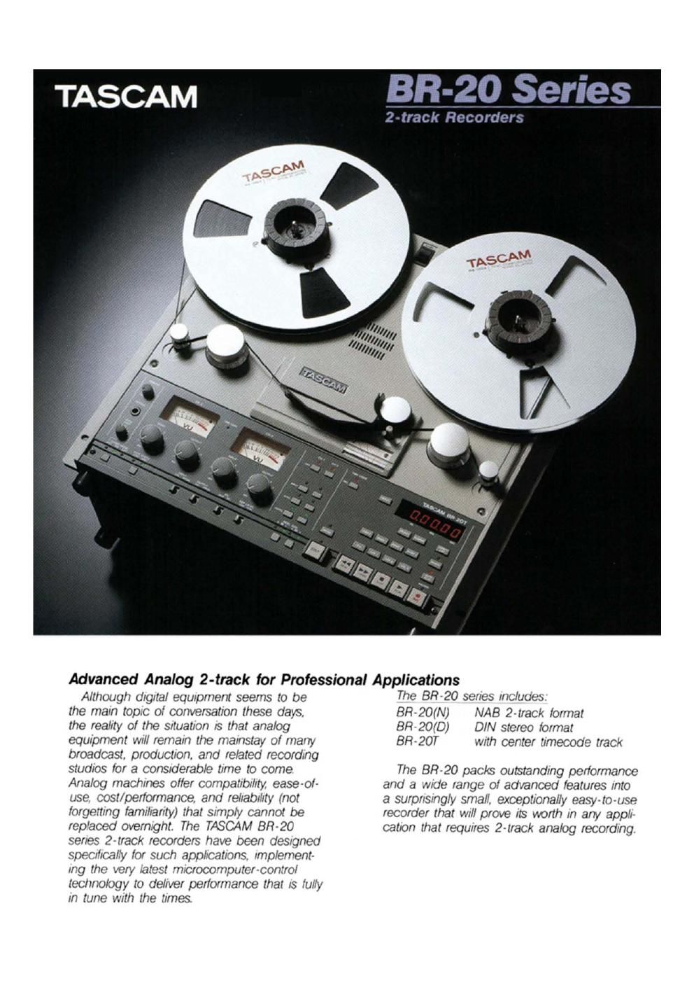 tascam br 20 brochure