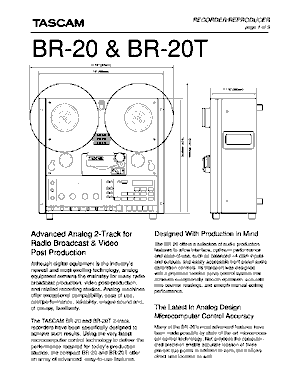 tascam BR 20 BR 20 T faxback