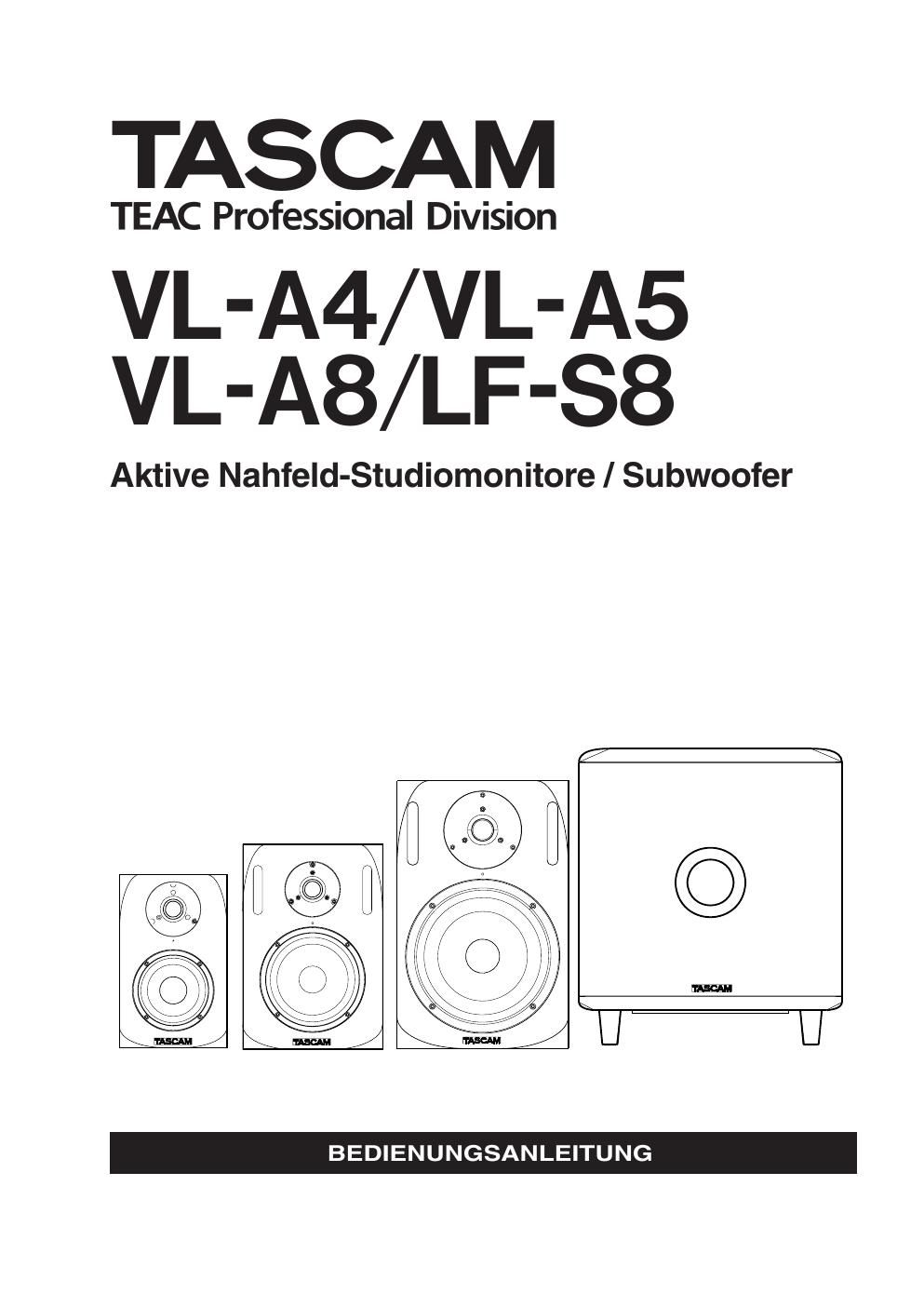 Tascam LF S8 VL A4 VL A5 VL A8 Owners Manual