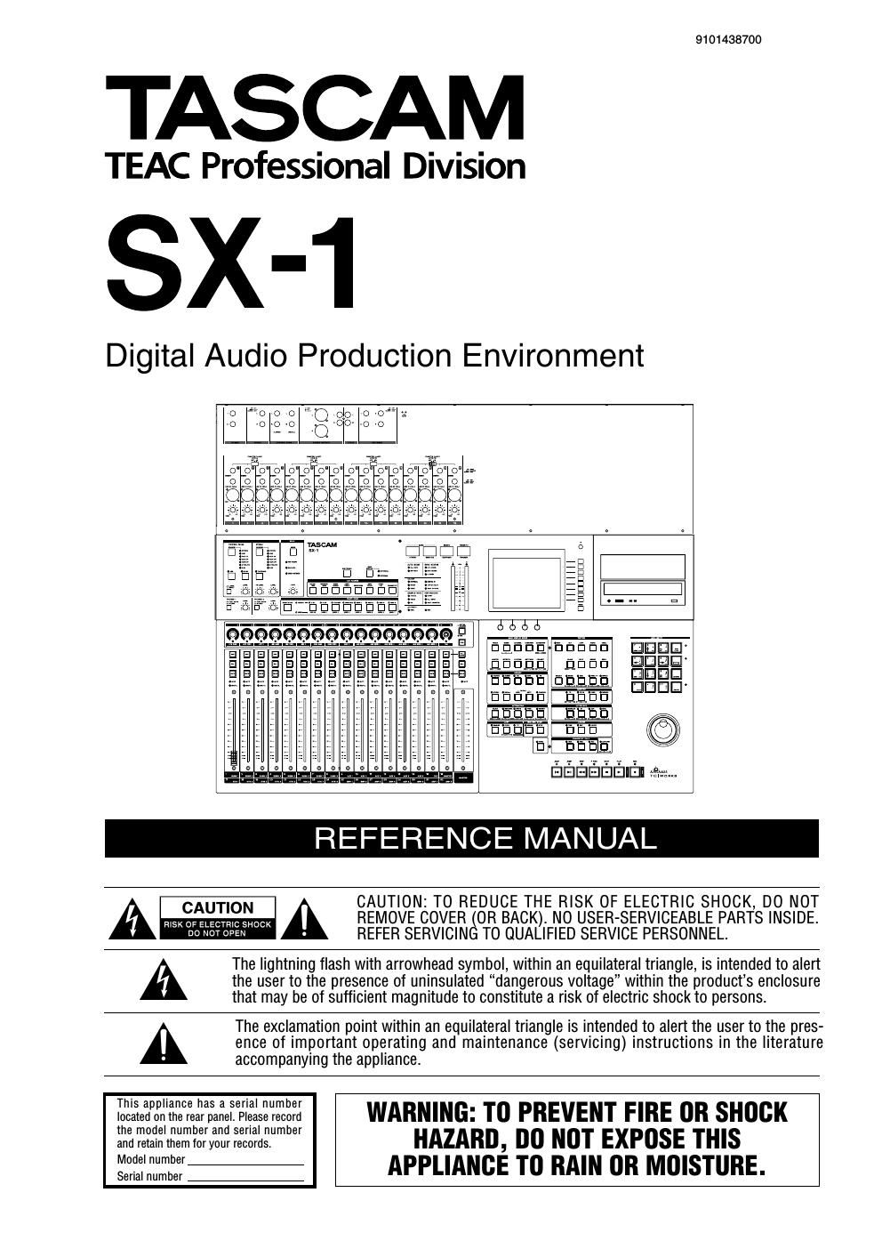 Tascam SX 1 Owners Manual