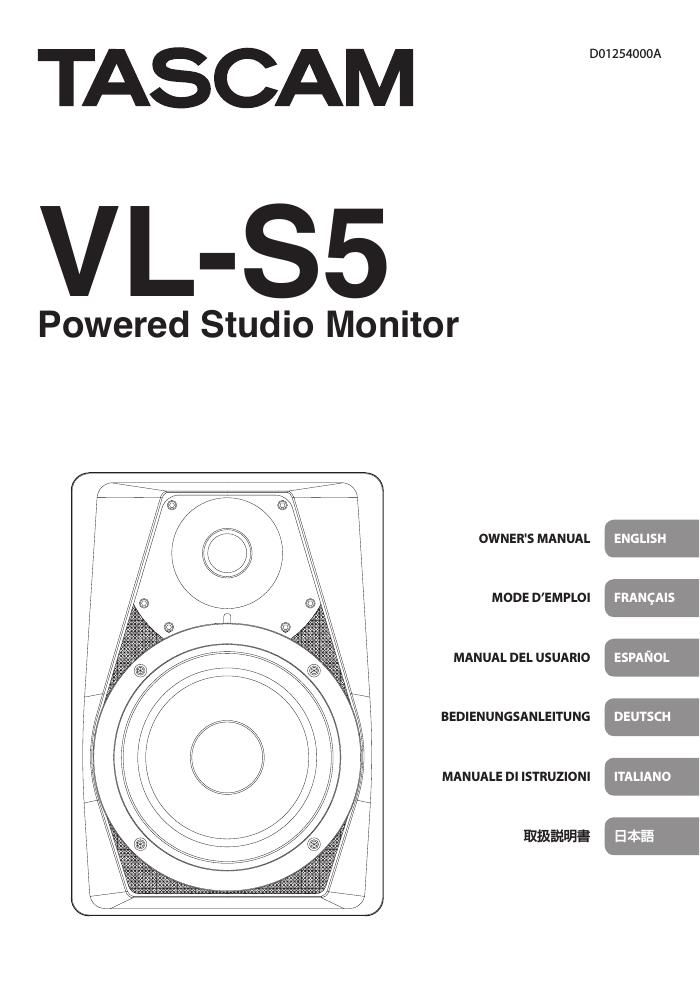 Tascam VL S5 Owners Manual