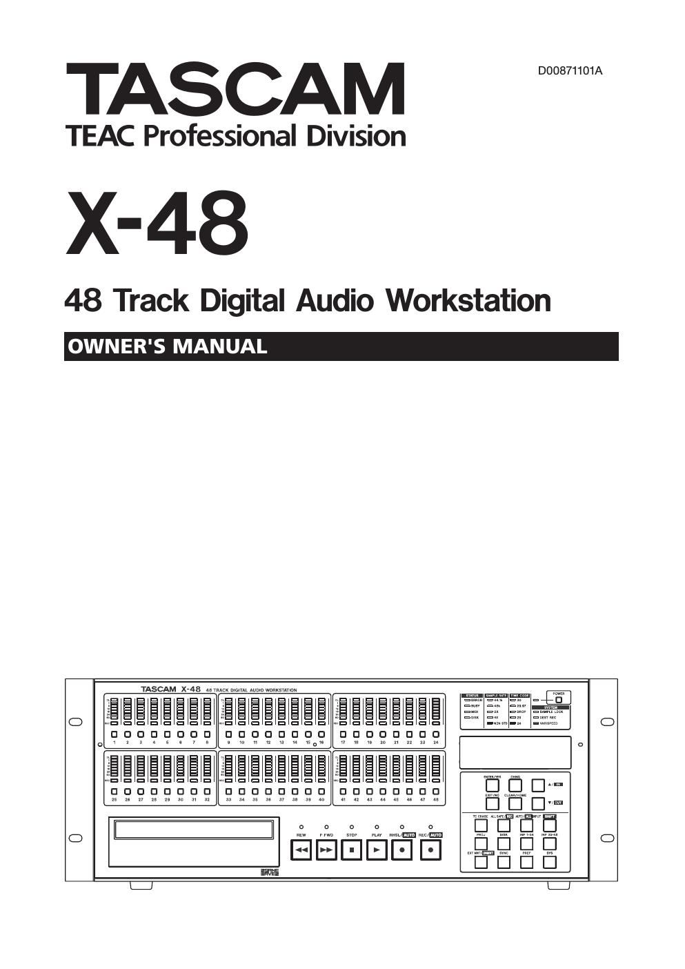 Tascam X 48 Owners Manual