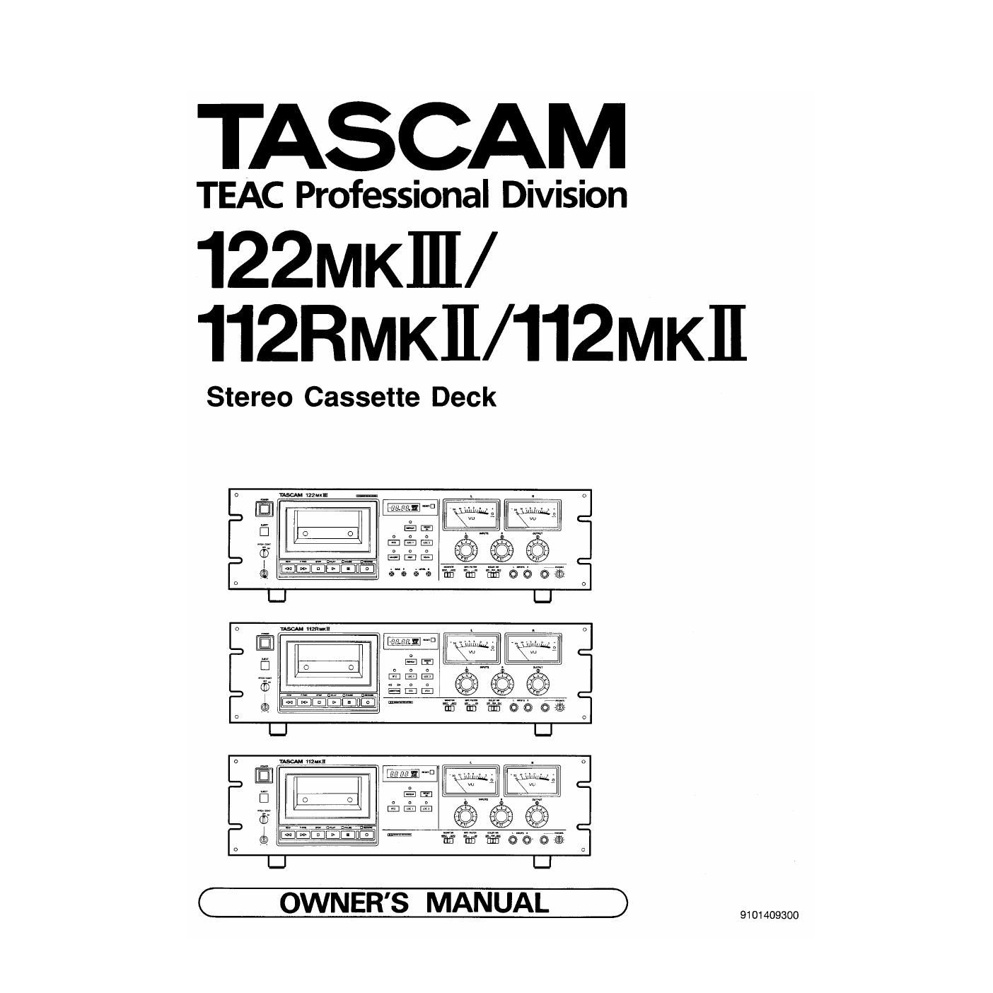 tascam 112 mk2 owners manual