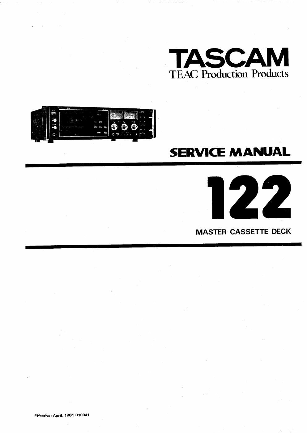 Tascam 122 Service Manual