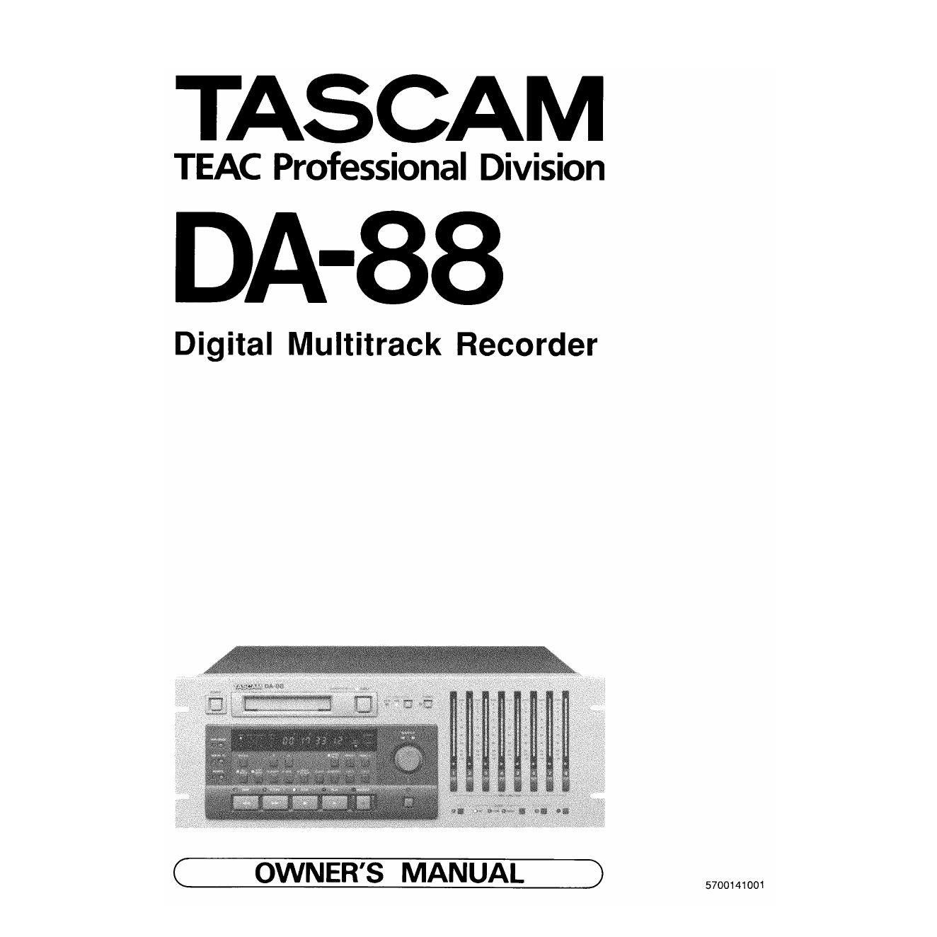 tascam da 88 owners manual