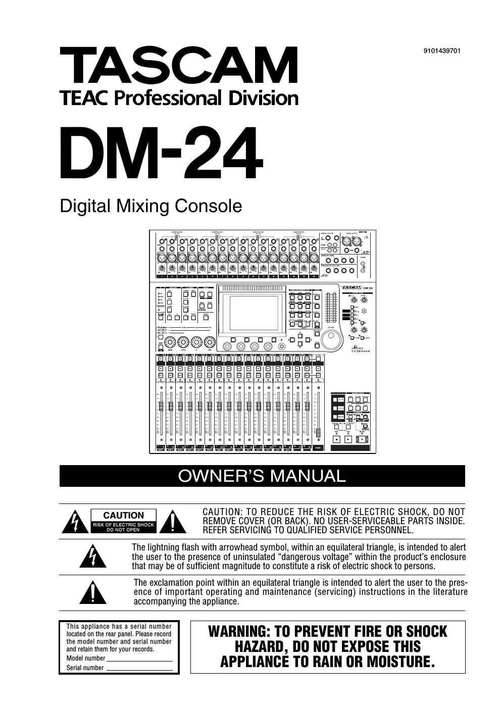 tascam dm 24 owners manual