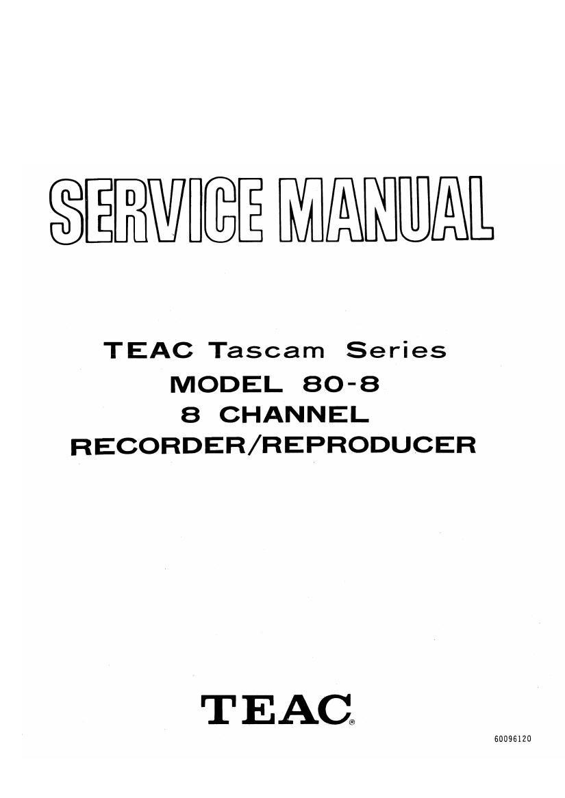 Teac 80 8 Service Manual