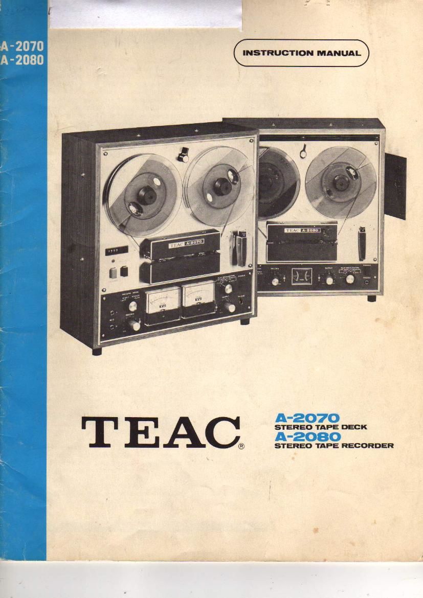 Teac A 2070 A 2080 Owners Manual