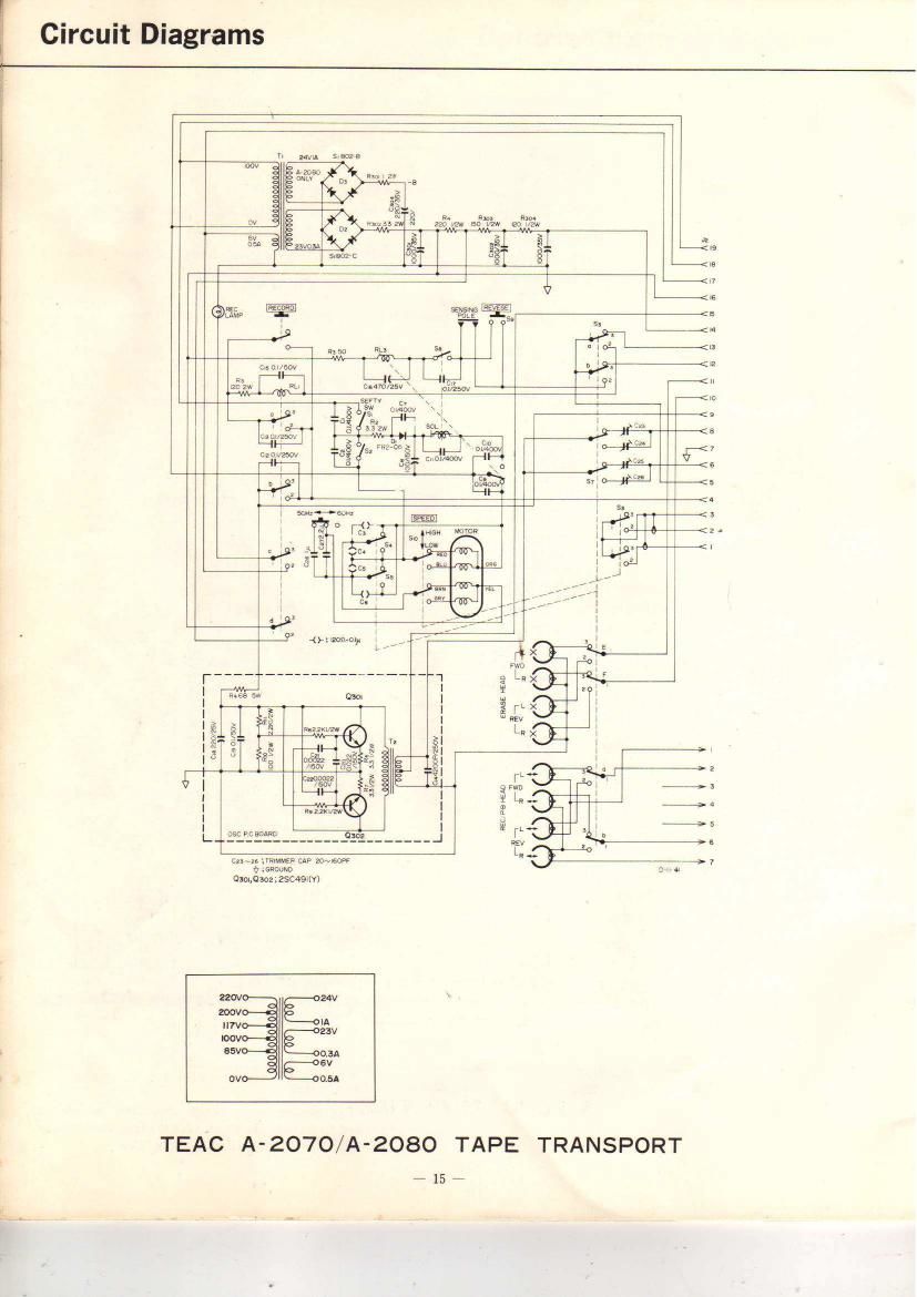 Teac A 2070 Schematic