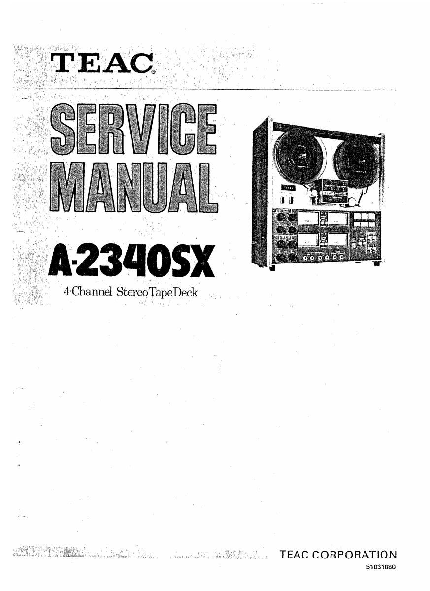 Teac A 2340 SX Service Manual