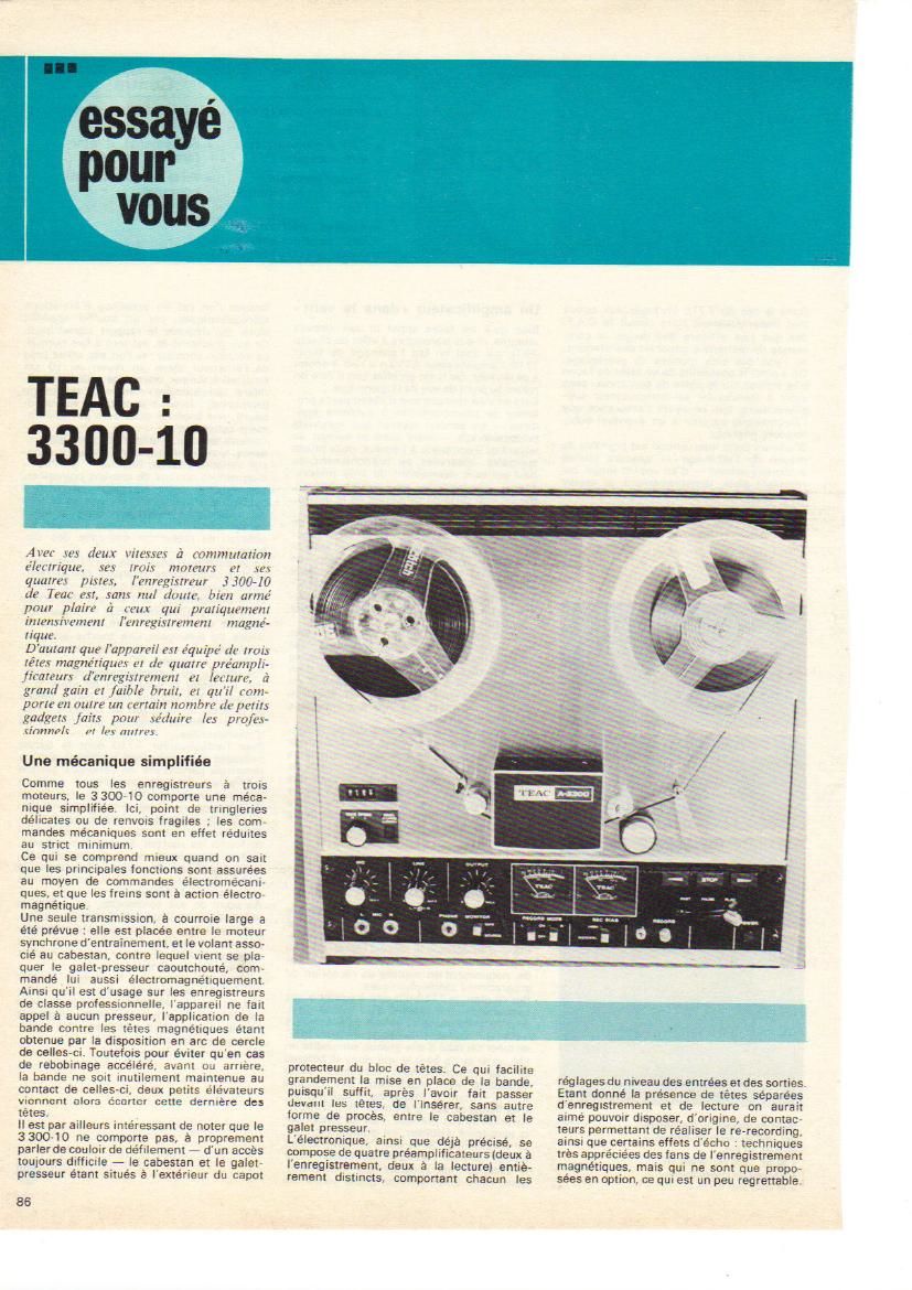 Teac A 3300 10 Test