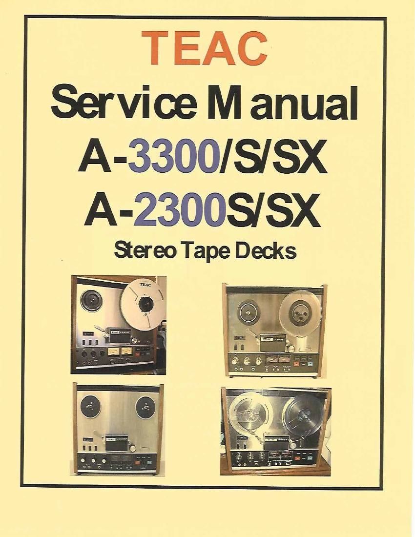 Teac A 3300 S Service Manual